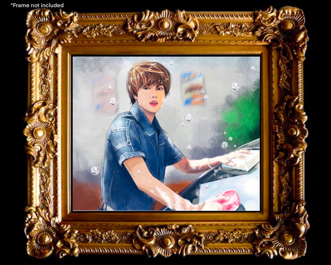 Bts Jin Fan Art, Bts Fan Art, Bts Jin Print, Army Gift, Bts Butter ...