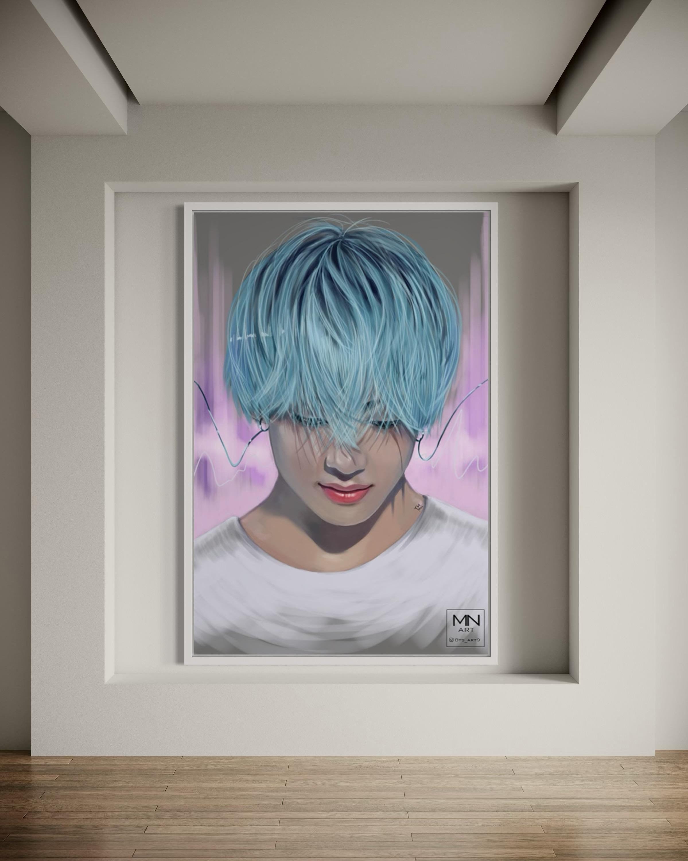 BTS V Art 6x4 Original Art Print | BTS V Digital Fan Art Print | K Pop ...
