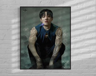 Bangchan fanart, SKZ fanart print, Straykids fanart prints, bangchan art