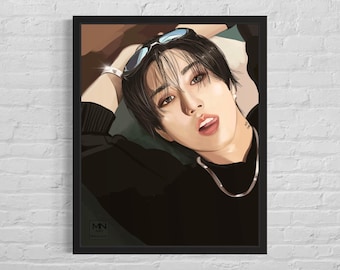 Han fanart print, SKZ Han art, SKZ fanart prints