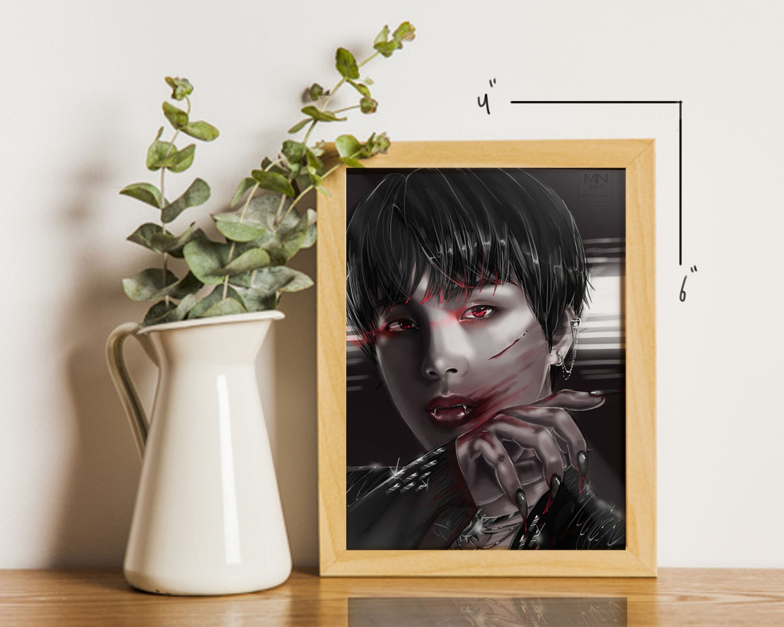 BTS Jin Print BTS Vampire Jin Digital Art Print BTS Fanart - Etsy