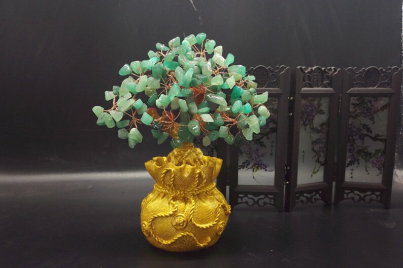 Jade Crystal Money Tree for Attracting Abundance Prosperity Etsy