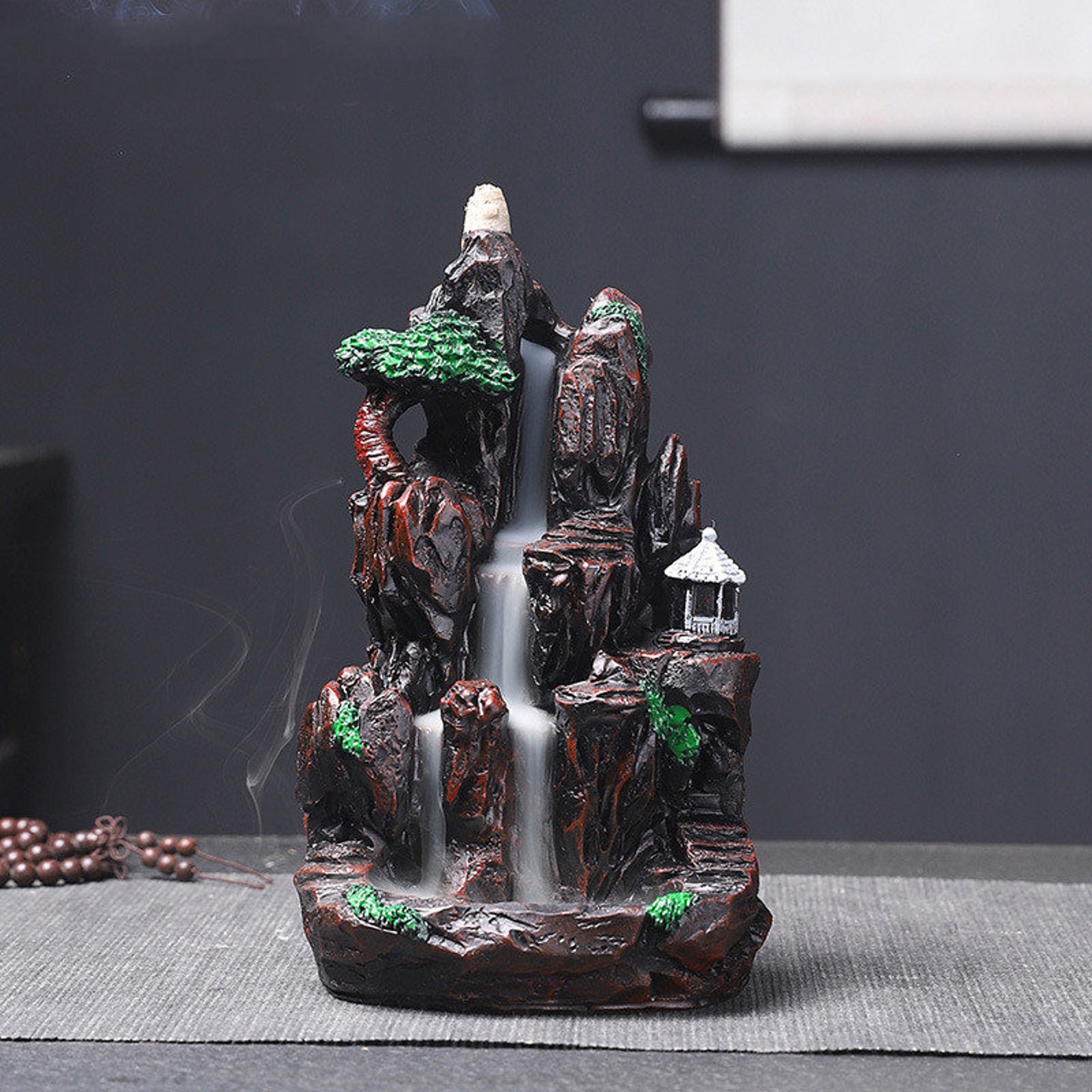 Fantasy Island Incense Waterfall Backflow Incense Burner Etsy Canada