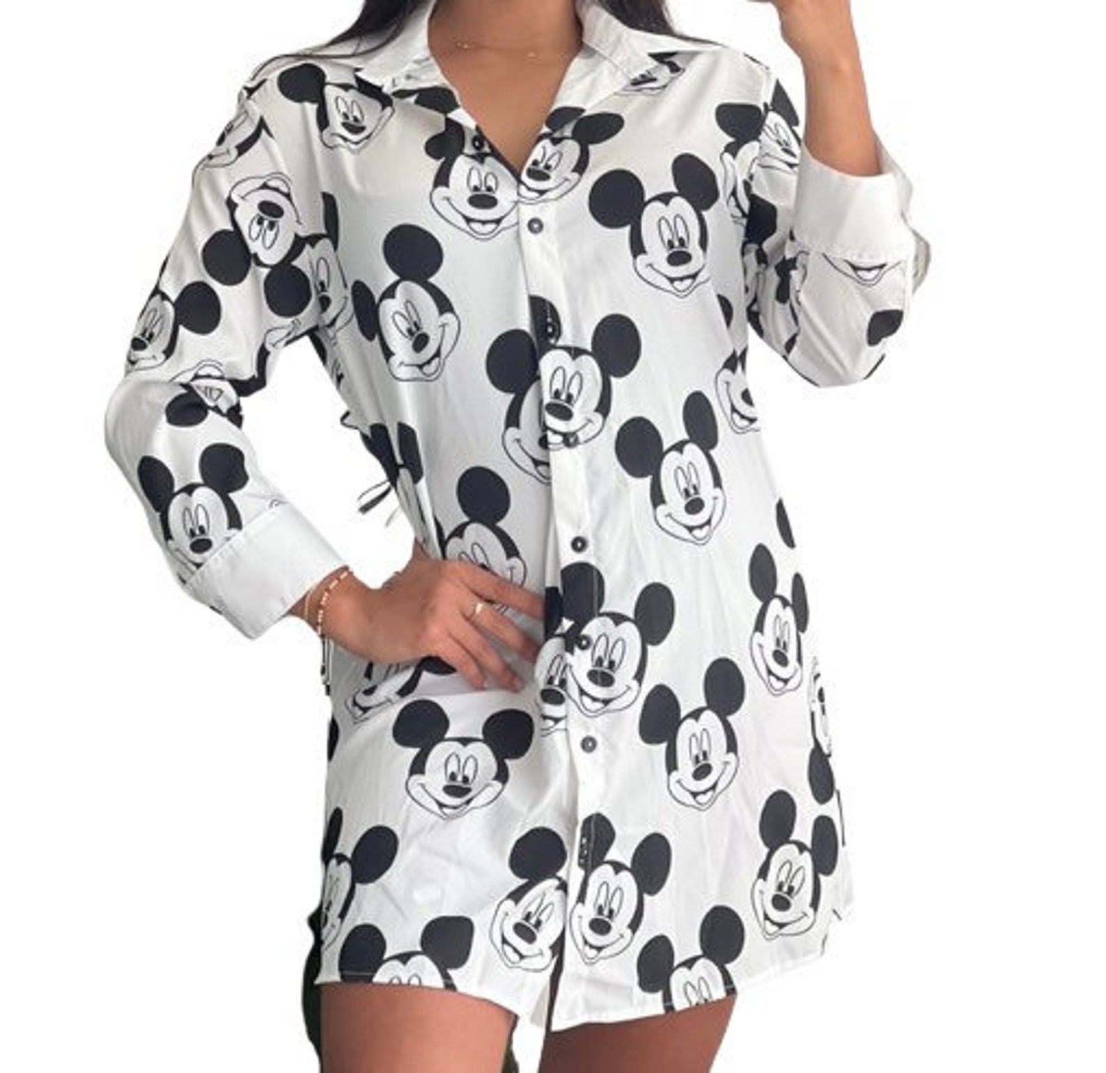 Disney | Tops | Disney Mickey And Minnie Mouse Long Sleeve Shirt Womans