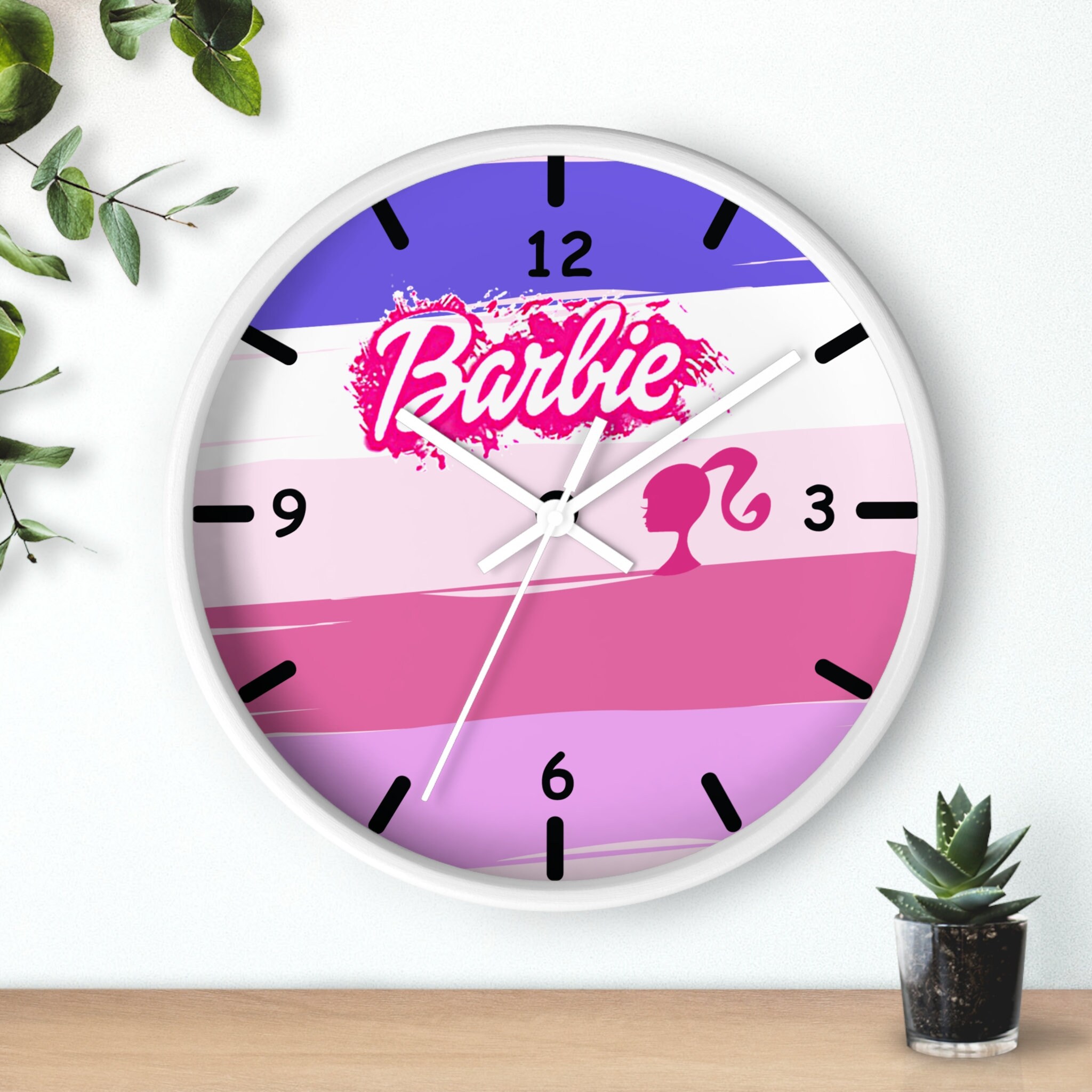 Barbie Wall Clock Wall Decor Living Room Decor Etsy