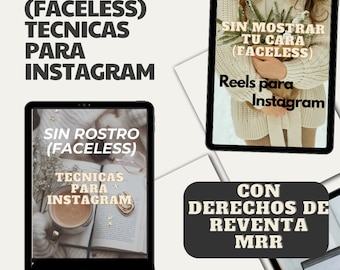 Faceless Digital marketing,Técnicas para instagram Sin rostro, derechos de reventa,MRR,Digital marketing in Spanish, Master resell rights