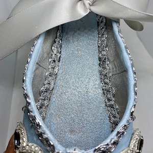 Ice Blue Crystalized Decorated Pointe Shoe With Swarovski - Etsy