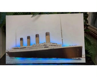 Titanic layered 3d effect colour changing light with remote