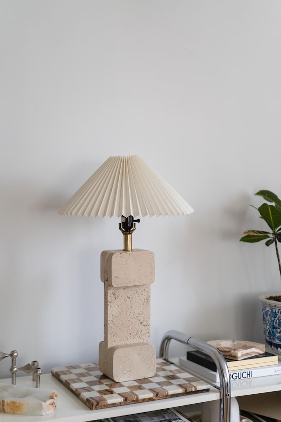 Travertine Table Lamp (Base only)
