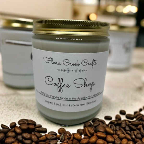 Coffee Shop Soy Candles | Coffee Wax Melts | Non Toxic Candles | Hand Poured Candles | Appalachian Made | Vegan Candles | Cafe Candles