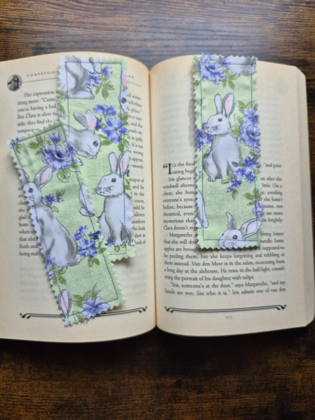Bunny Fabric Bookmark: Handmade Rabbit Boho Bookmark - Etsy