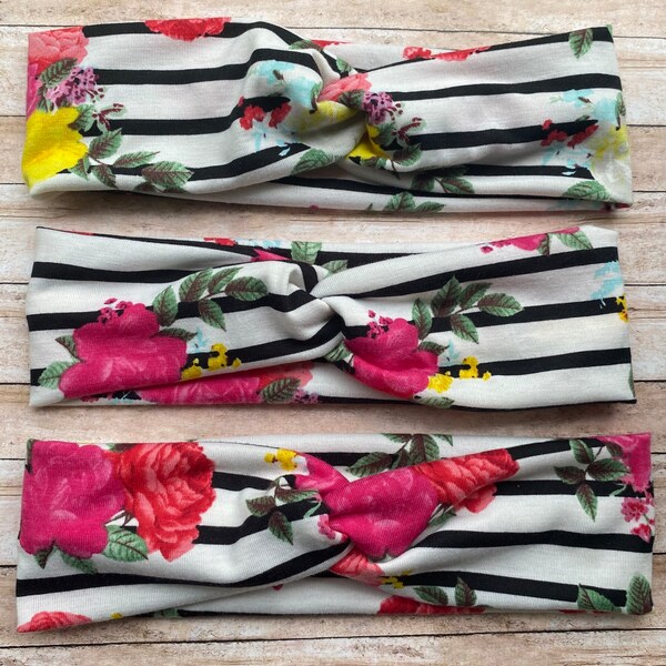 Rose HeadBands | Floral Headbands | Twisted Flower Headbands | Handmade Headbands
