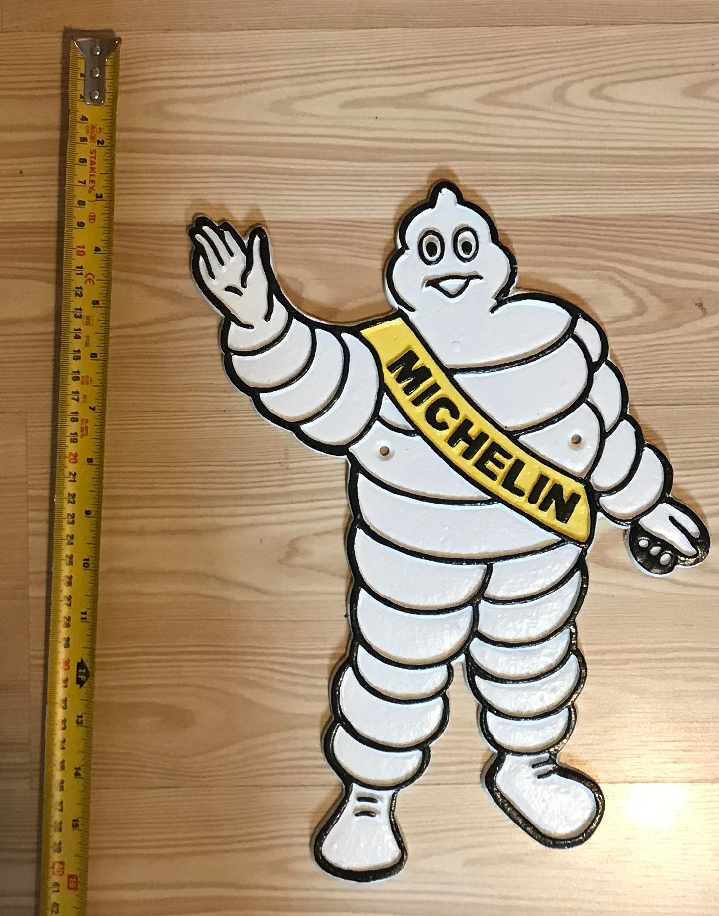 Vintage style Michelin man cast iron sign Etsy