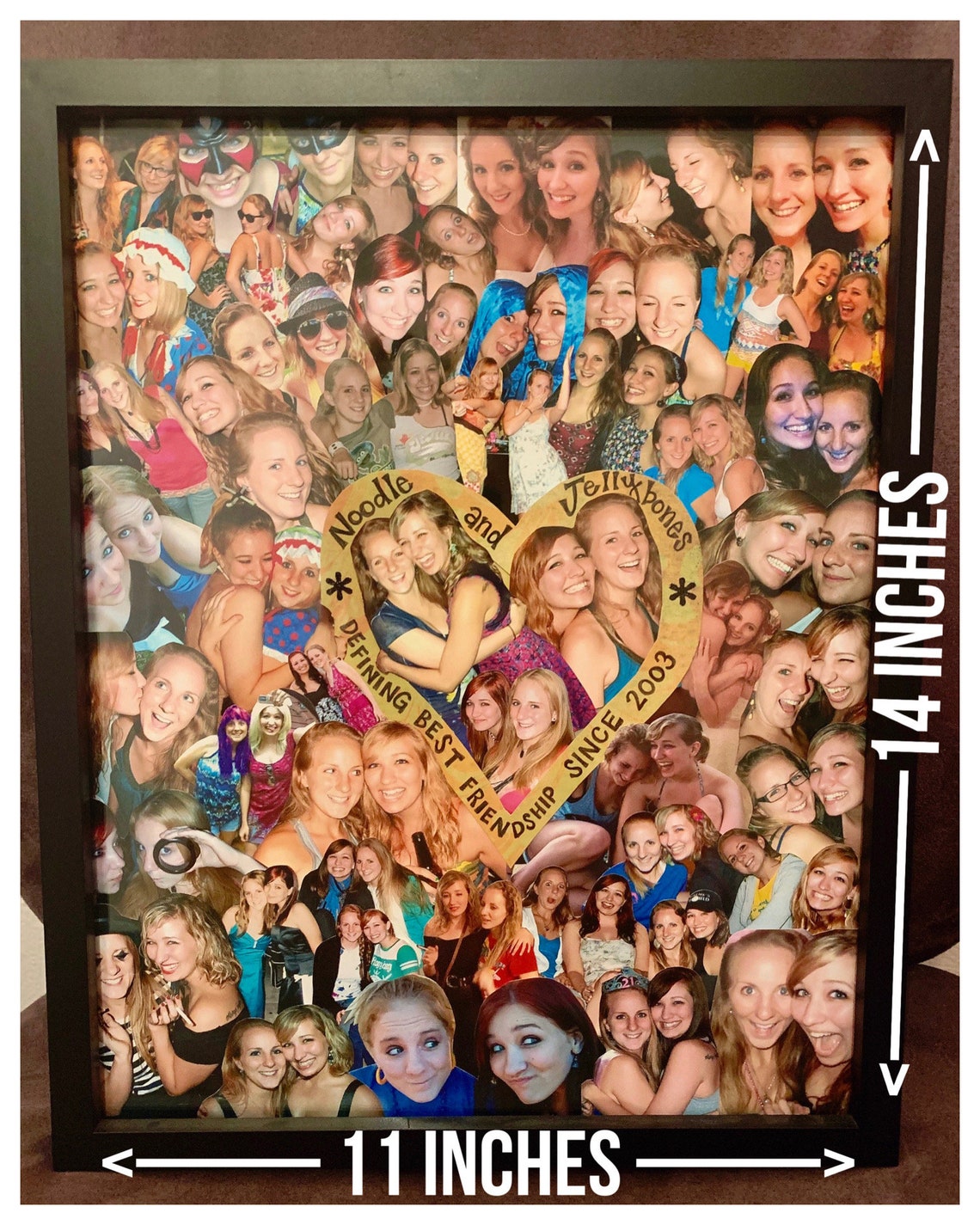 Custom BFF Photo Collage Best Friend ScrapbookStyle Photo Etsy