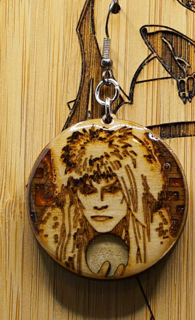 as the world falls down 2xJareth Handmade Earrings Labryinth Jareth David Bowie