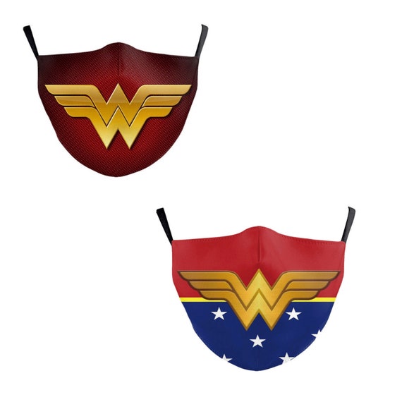 Wonder Woman DC Superhero Face Mask With Filter Unisex Face Etsy