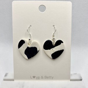 Cow Print Clay Earrings