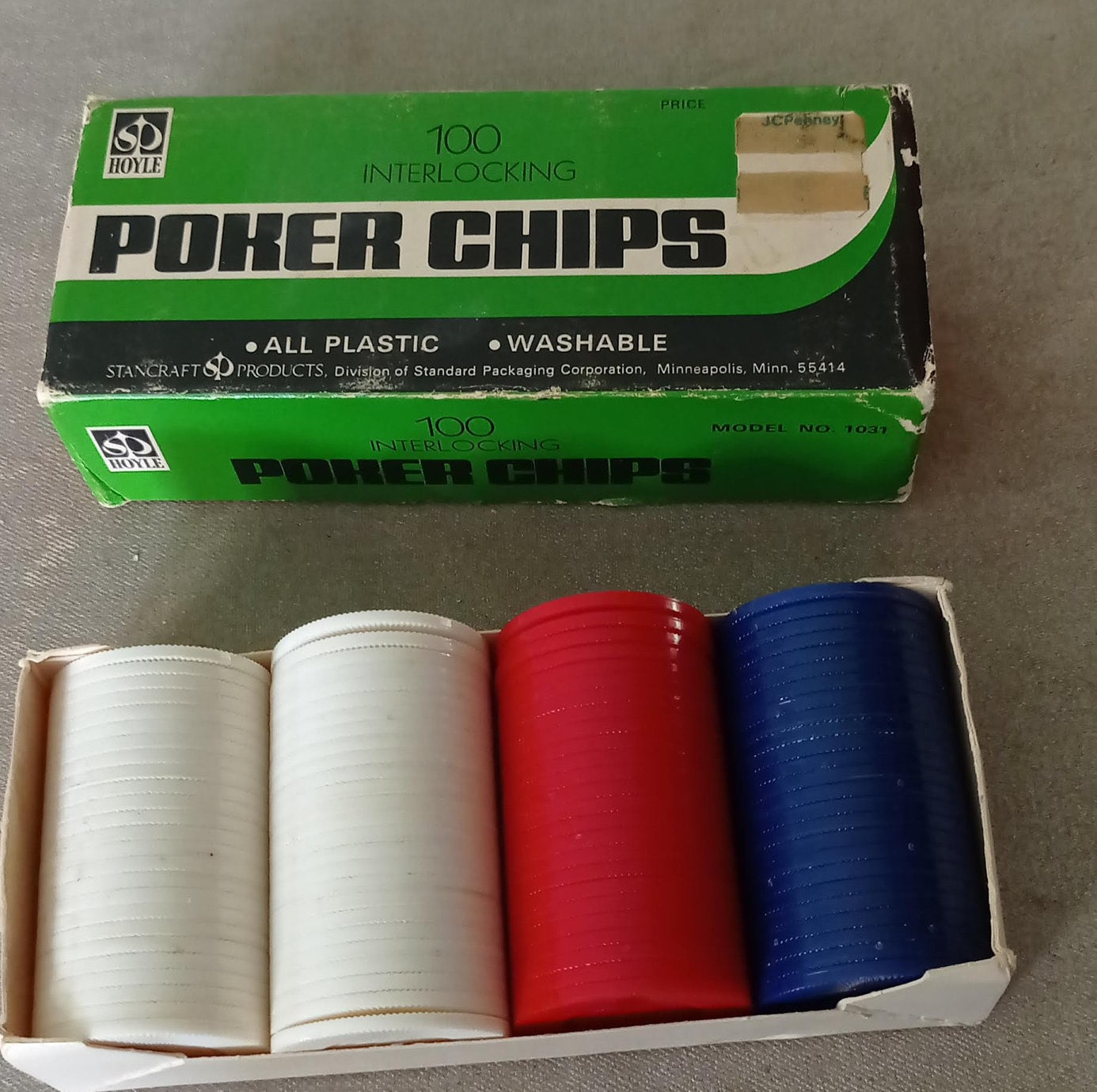 Hoyle Boxed Poker Chips, Vintage, Gambling Etsy