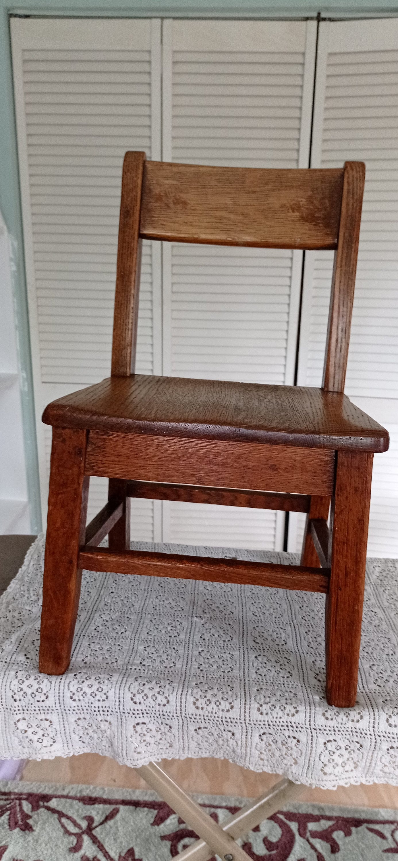 Children's Oak School Chair vintage Etsy