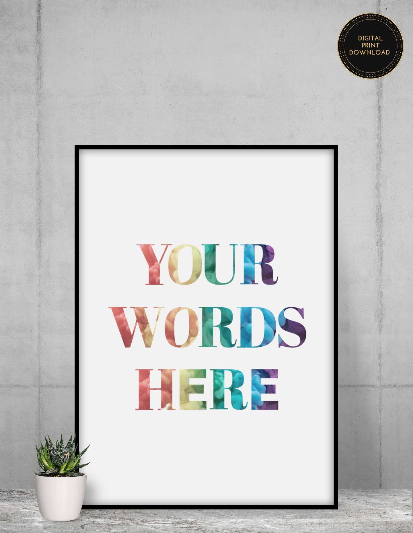 printable custom quote print printable wall art decor etsy