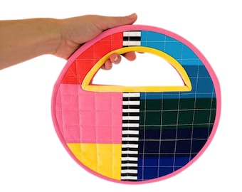 Bespoke Circle Quilted Hand Bag