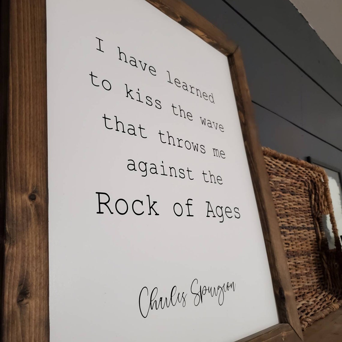 Charles Spurgeon Quote Sign I Have Learned to Kiss the Wave Etsy