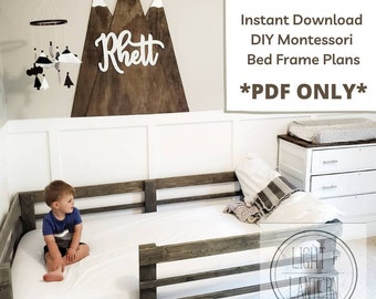 QUEEN Montessori Floor Bed Frame, DIY Montessori Bed Frame, DIY Toddler Bed Frame, Floor Bed, Toddler Floor Bed Frame
