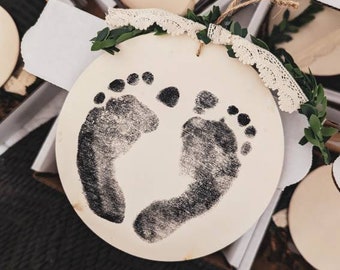 DIY Footprint Ornaments Kit | Mess Free Footprint | Newborn Hosptial Footprints