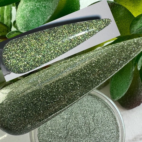 The Reflective Collection Reflective Glitter Nail Dip Powder Etsy