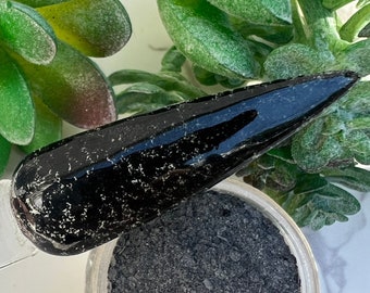 Eerie-sistible Matte Black Glitter Nail Dip Powder Slightly Spooky Collection