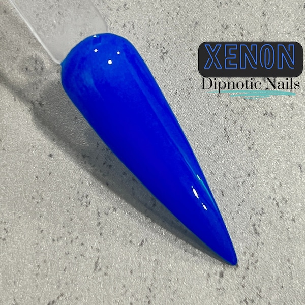 Xenon Neon Blue Nail Dip Powder The Neon Collection