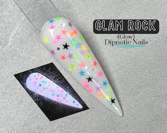 Glam Rock Glow In The Dark Neon Nail Dip Powder