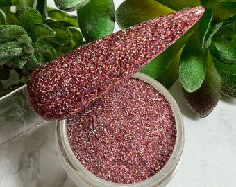 Namaste Rose Gold Holographic Nail Dip Powder The Hello Holo Collection