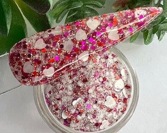 Lovely Pink and Red Nail Dip Powder