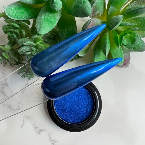 Blue Chrome Powder Metallic Pigment for Nail Art 0.5g Etsy