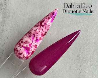 The Dahlia Duo Foil Nail Dip Powder Duo