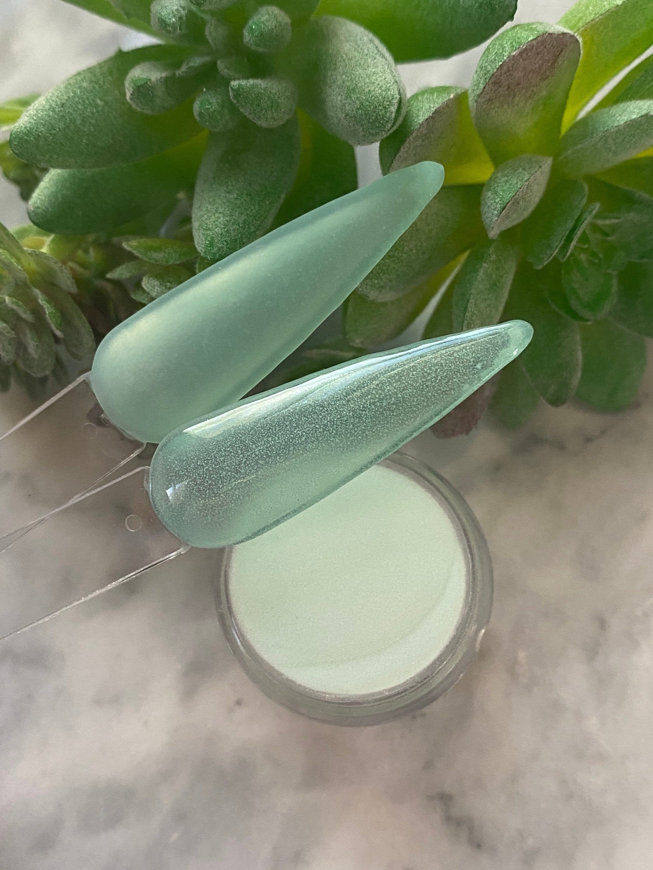 Weathered Aqua Sea Glass Jelly Nail Dip Powder Etsy