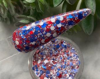 Independence Day Red White and Blue Patriotic Nail Dip Powder The Patriotic Collection