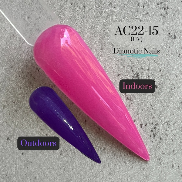 AC22-15 UV Pink to Purple Nail Dip Powder Dipnotic Nails 2022 Advent Calendar