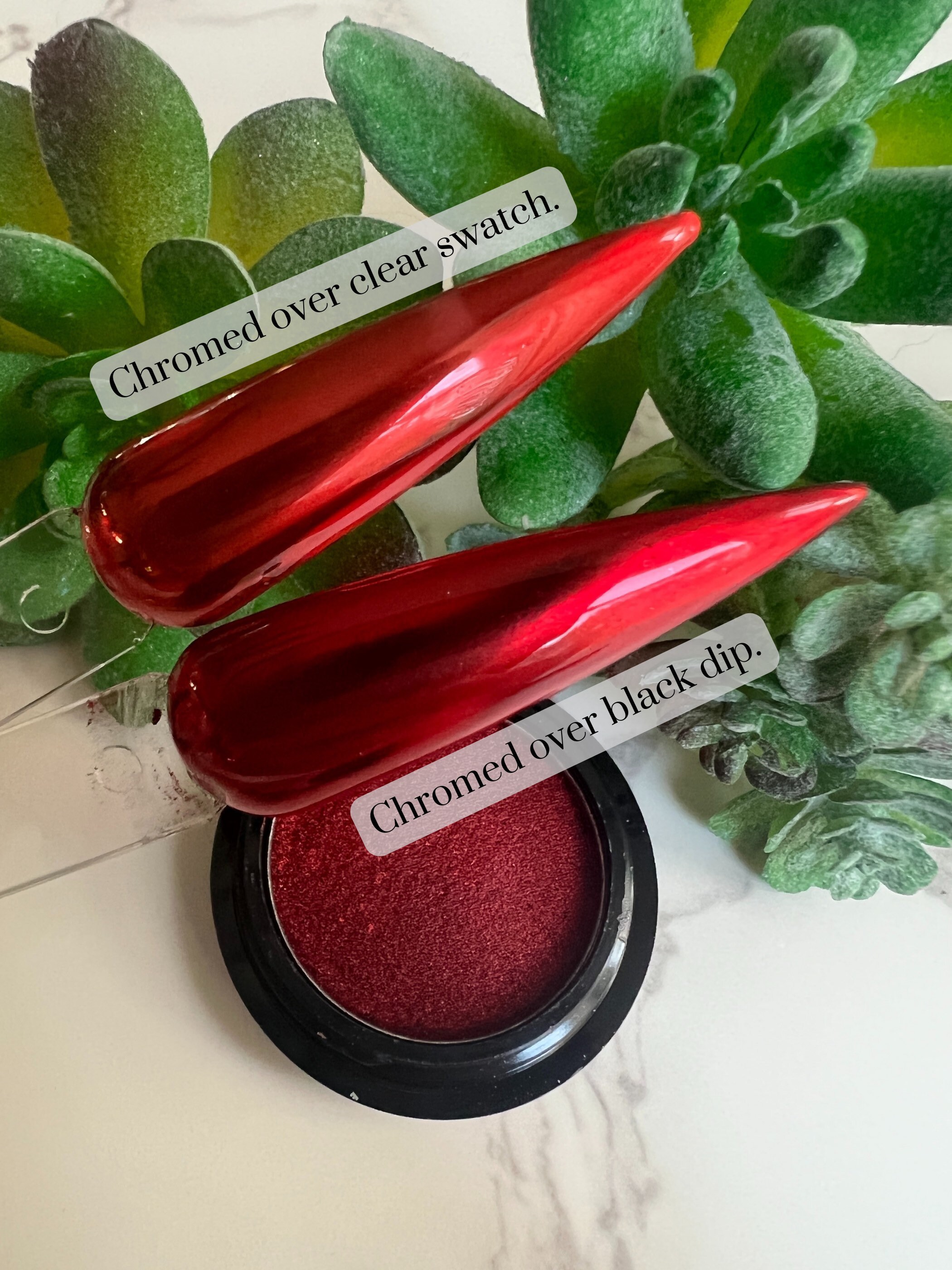 Red Mirror Chrome Nail Pigment Powder Etsy