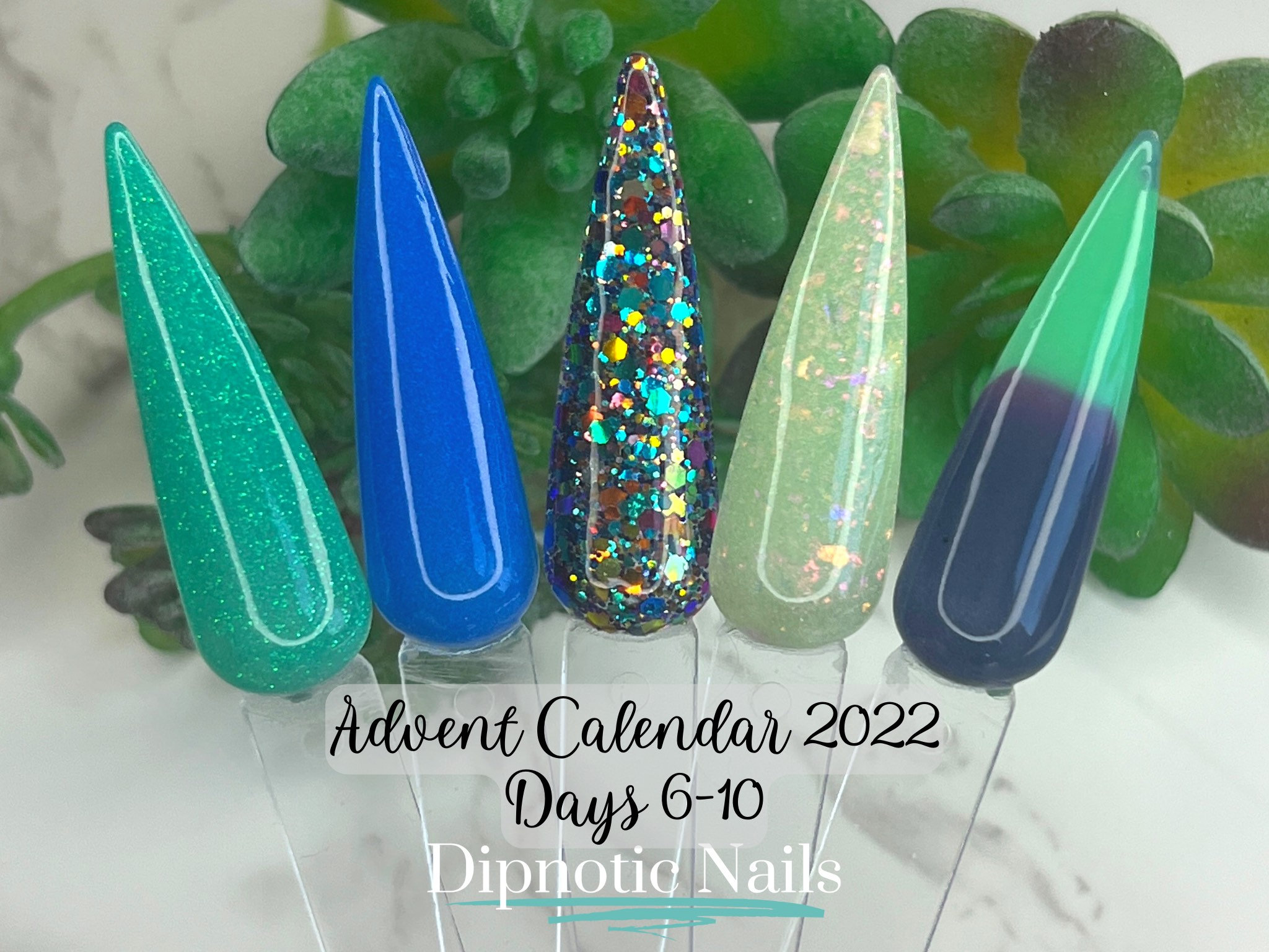 2022 Advent Calendar Collection 2 Blue and Green Ocean Dip Powder  Collection Dipnotic Nails 2022 Advent Calendar - Etsy