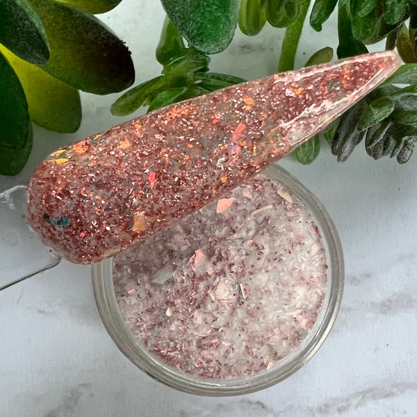 Morganite Pink Flake Nail Dip Powder Mineral Pink Collection