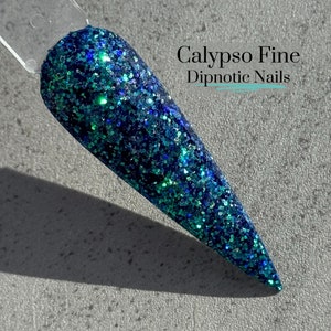 Calypso Fine Blue and Teal Nail Dip Powder