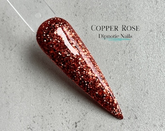 Copper Rose- Rosy Copper Nail Dip Powder Copper Rose Collection