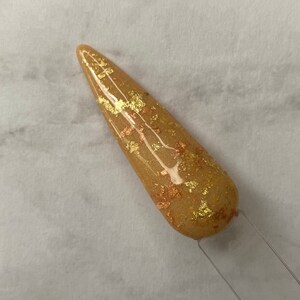 Harvest Hayride Foil Gold Fall Nail Dip Powder Fall Vibes Foil Collection image 3