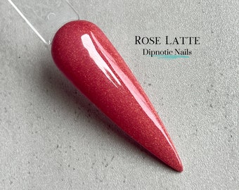 Rose Latte Rose Pink Nail Dip Powder Copper Rose Collection