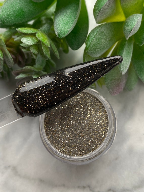 Countdown Black Gold and Silver New Years Eve Nail Dip Powder 