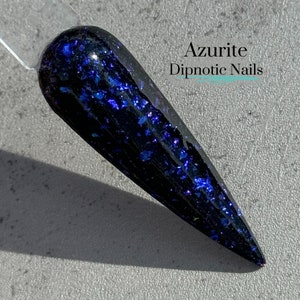 Azurite Black and Blue Nail Dip Powder