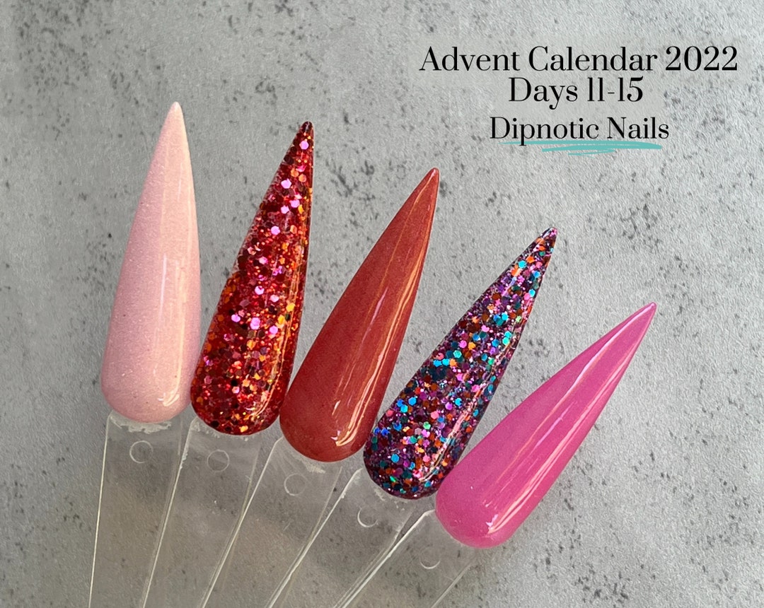 2022 Advent Calendar Collection 3 Pink Dip Powder Collection Etsy