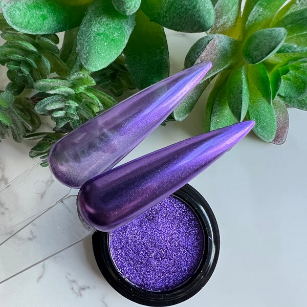 Purple Mirror Chrome Nail Pigment Powder